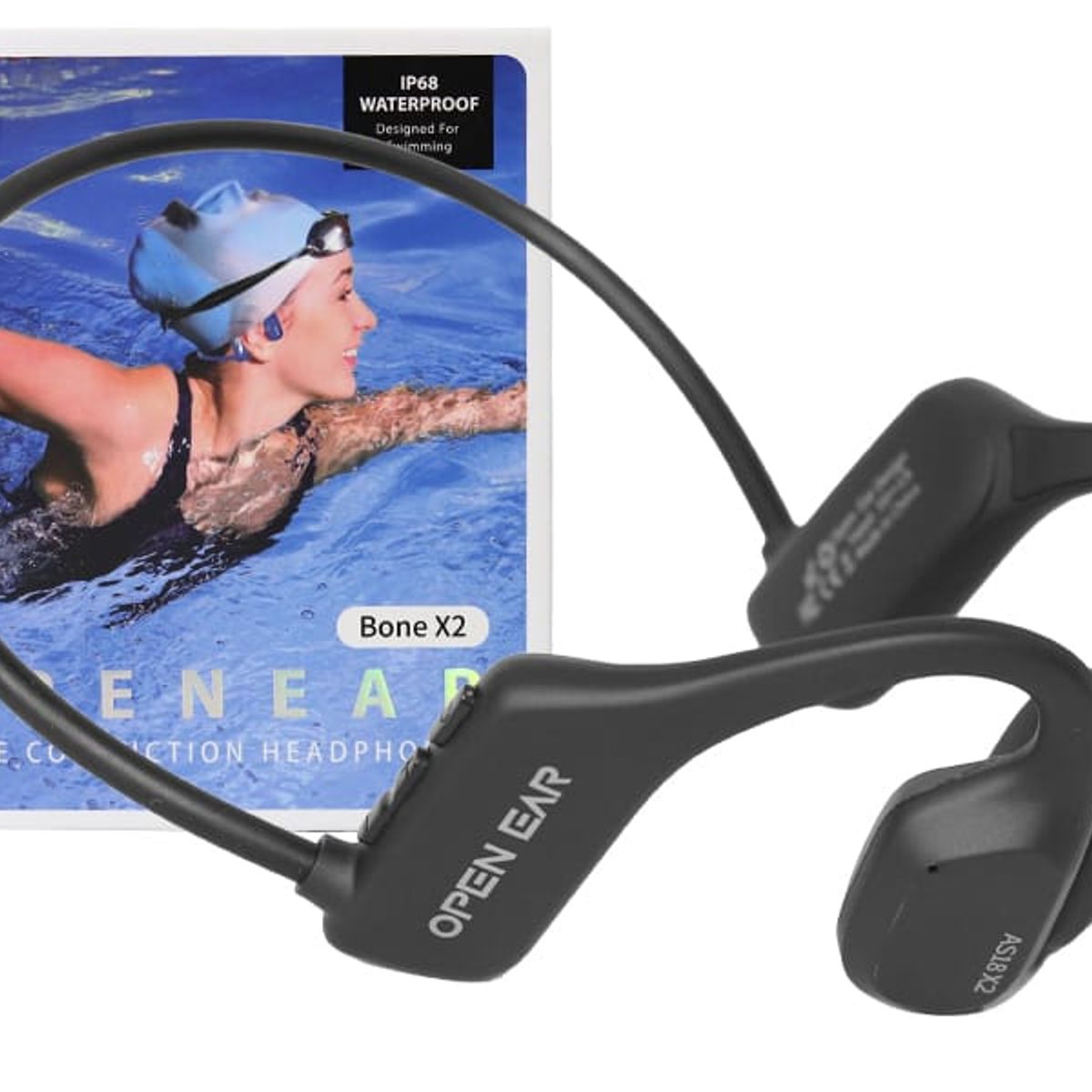 GENERICO - Audifonos Natacion Conduccion Osea Sumergible Nadar Ip68 Mp3 Negro