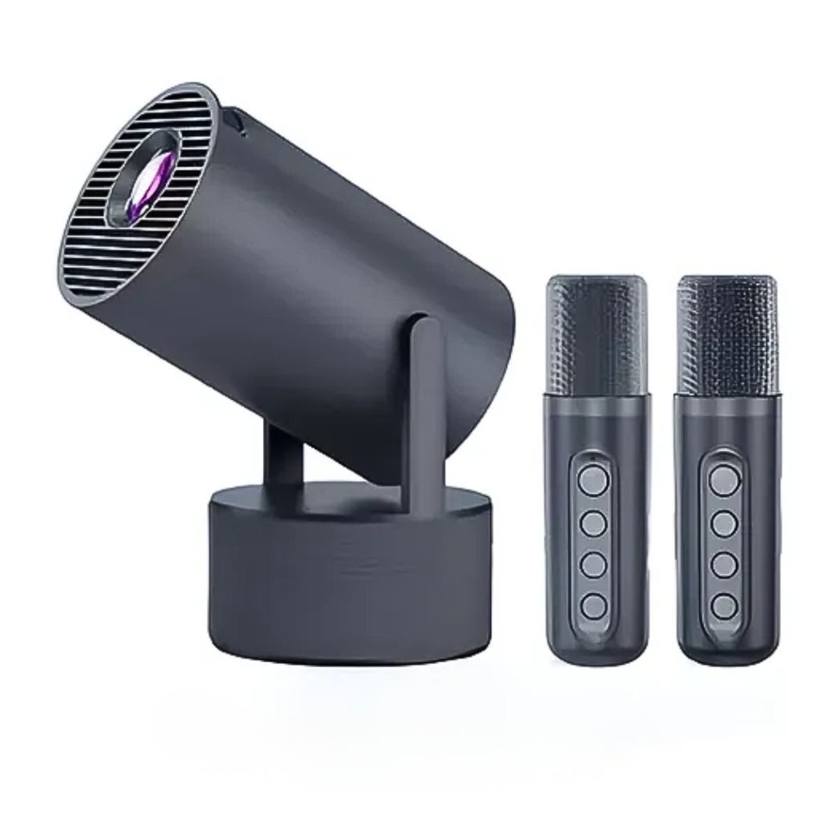 GENERICO - Proyector HY300 Pro Android Karaoke WiFi 130” con Micrófonos Inalámbricos