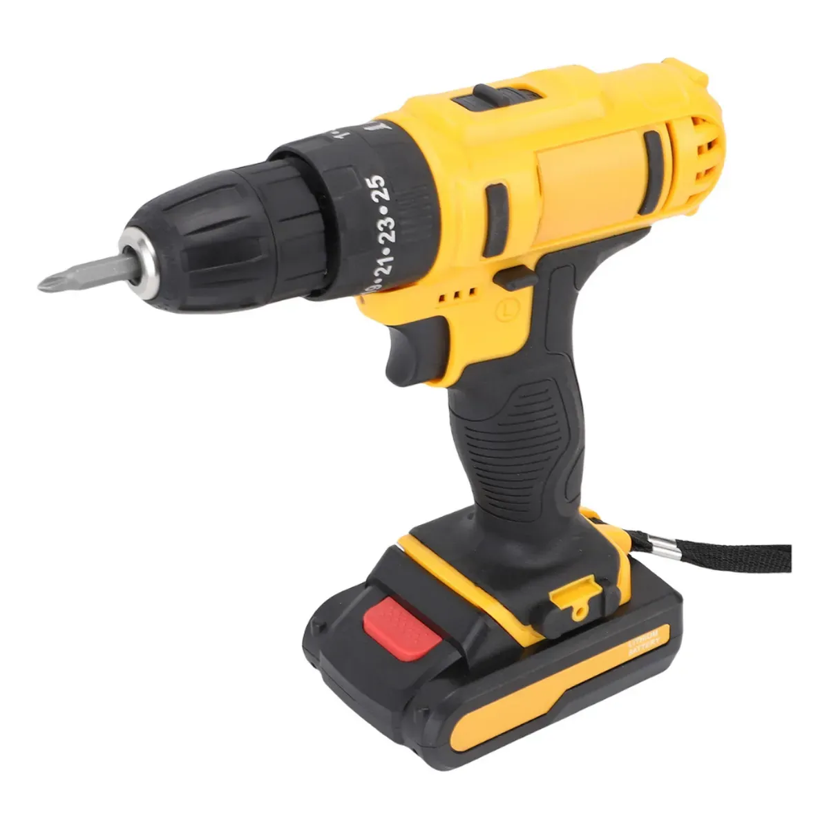 GENERICO - Taladro Percutor Inalámbrico 48v Con 2 Baterías Y Maletín Amarillo 48v