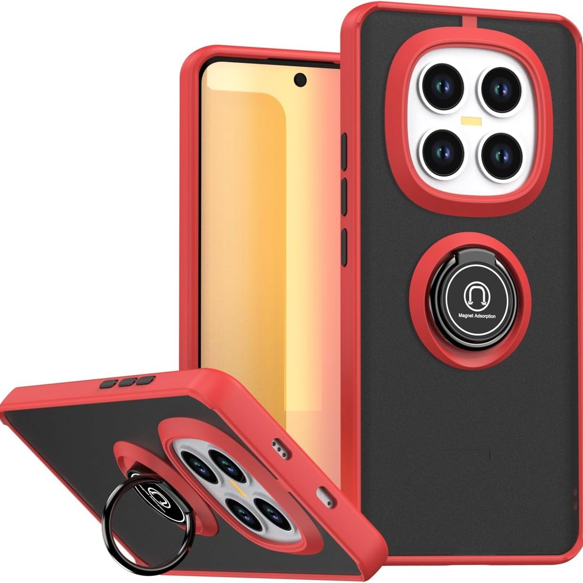 GENERICO - Funda Estuche Anti Golpes Mate Compatible Xiaomi Note 15 4G Y 5G Rojo