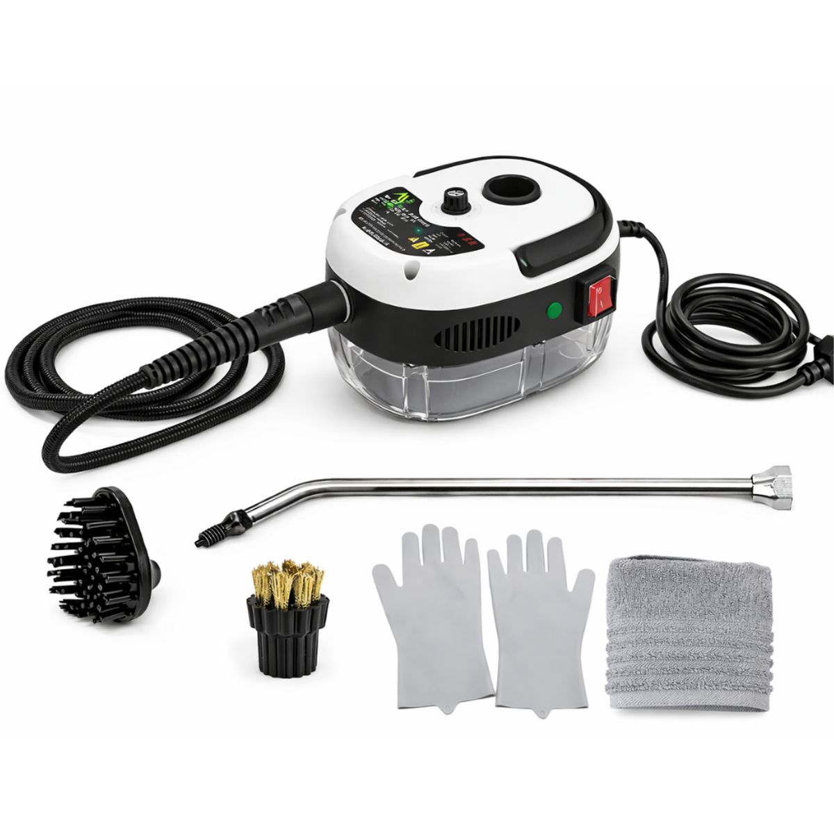 TECNOHOGAR JS - Limpiador a Vapor Eléctrico de Alta Presión 2500W Portátil para Hogar y Cocina