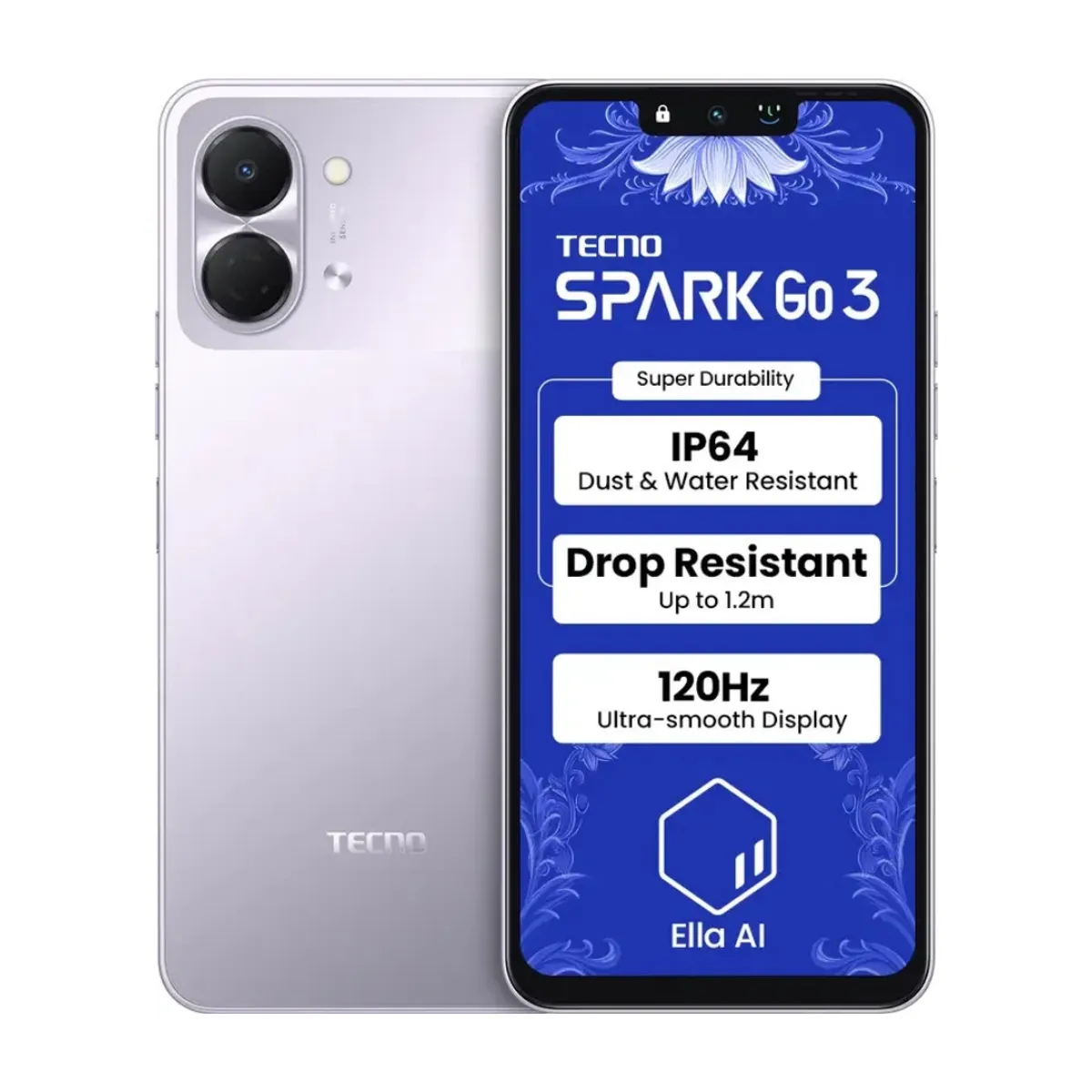 TECNO MOBILE - Celular Tecno Spark Go3 64GB 4RAM Purpura