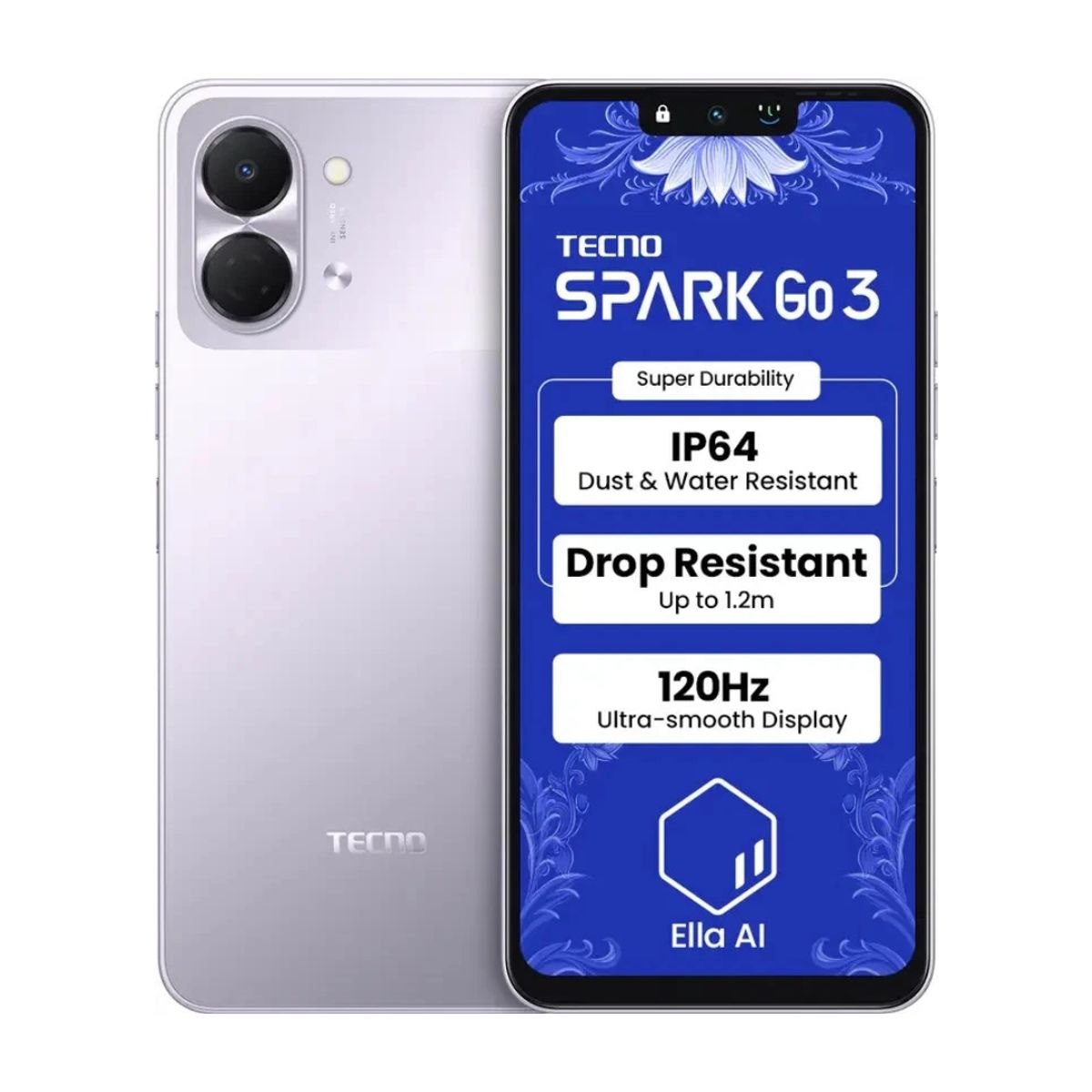 TECNO MOBILE - Celular Tecno Spark Go3 64GB 4RAM Purpura