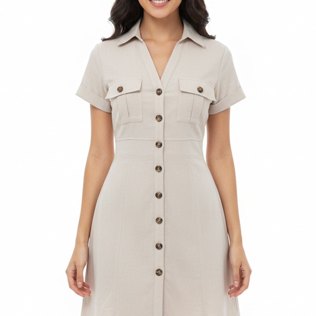 BOCARED - PENELOPE VESTIDO CORTO PARA DAMA EN COLOR   CRUDO