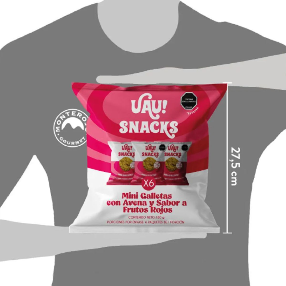 GARABATOS - Galletas Mini Avena Frutos Rojos 30g Monterojo X12 Uds