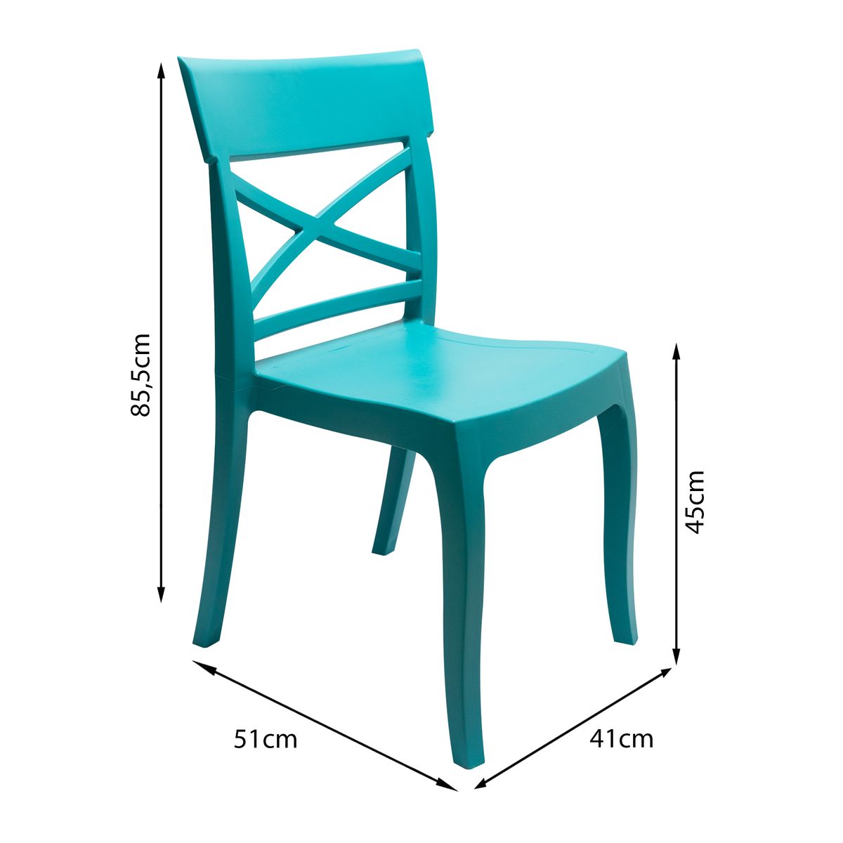 BOXBIT - Silla Exterior Florencia Sin Brazos - Turquesa