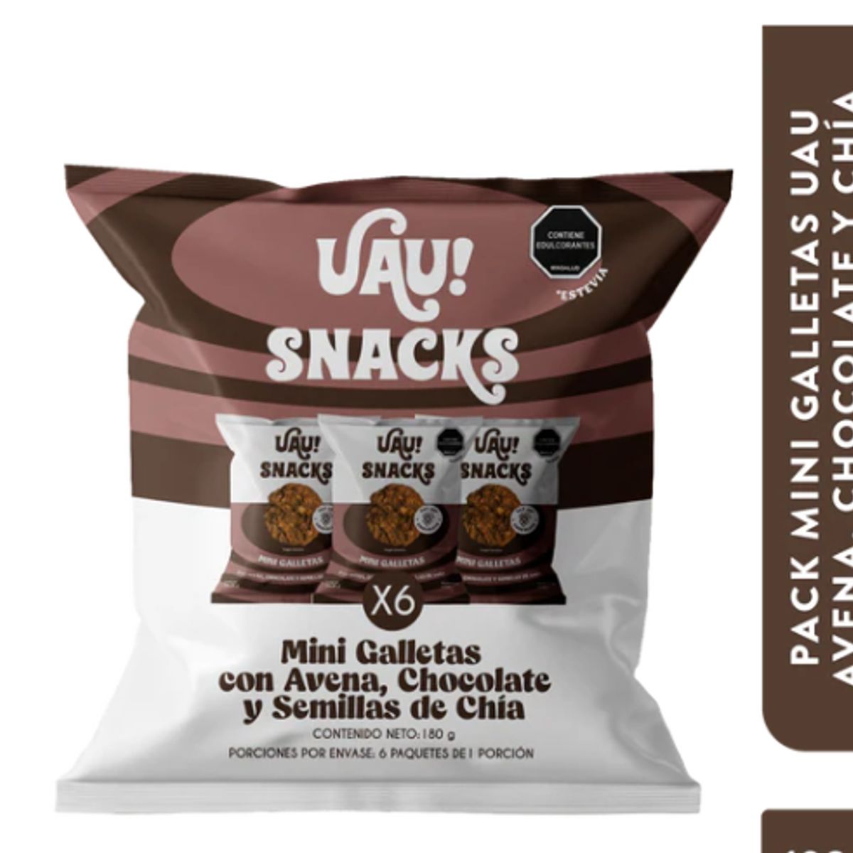 GARABATOS - Galletas Mini Avena Chocolate y Chia 30g Monterojo X6 Uds