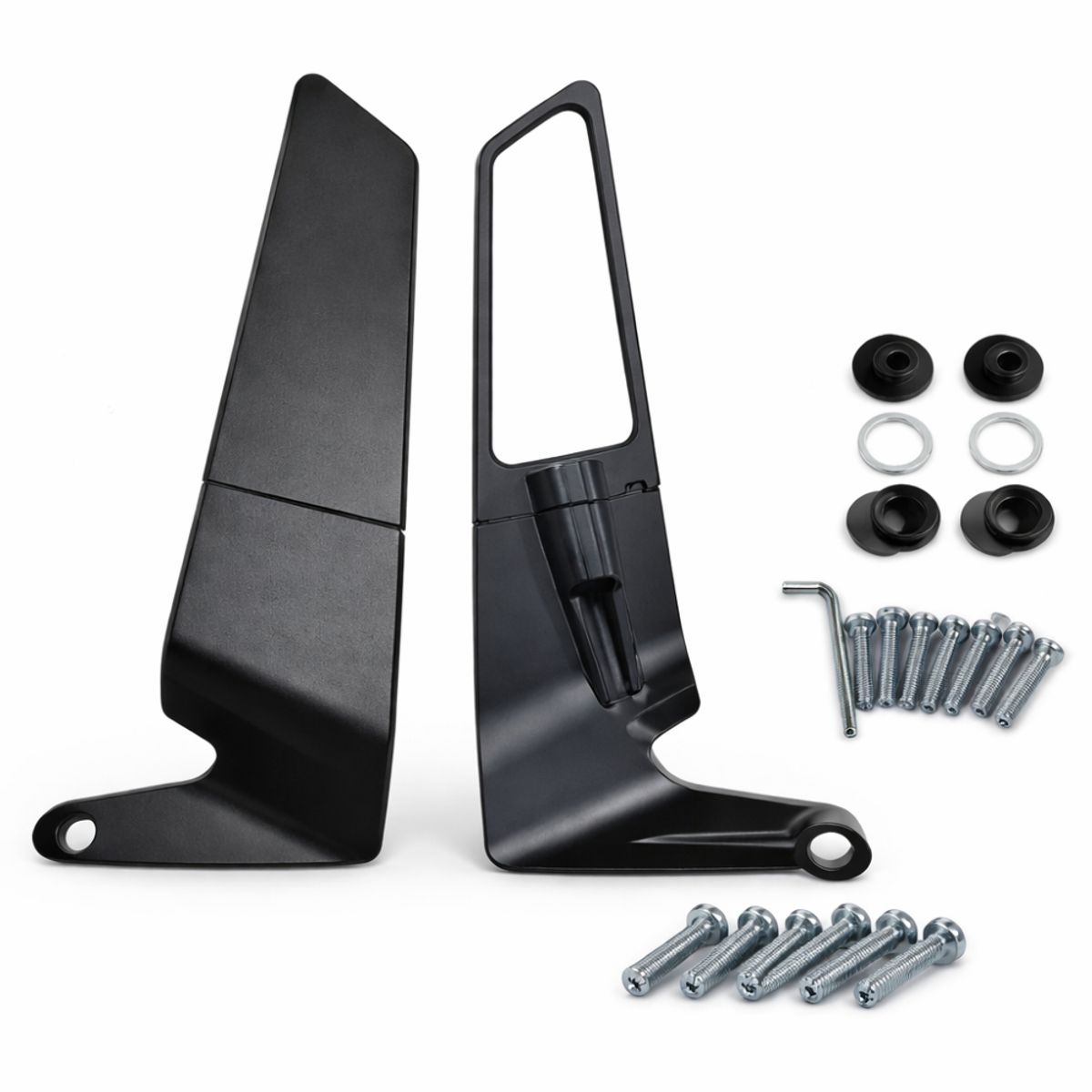 TECNOHOGAR JS - Espejo Retrovisor Tipo Alerón Deportivo Universal Para Moto Naked