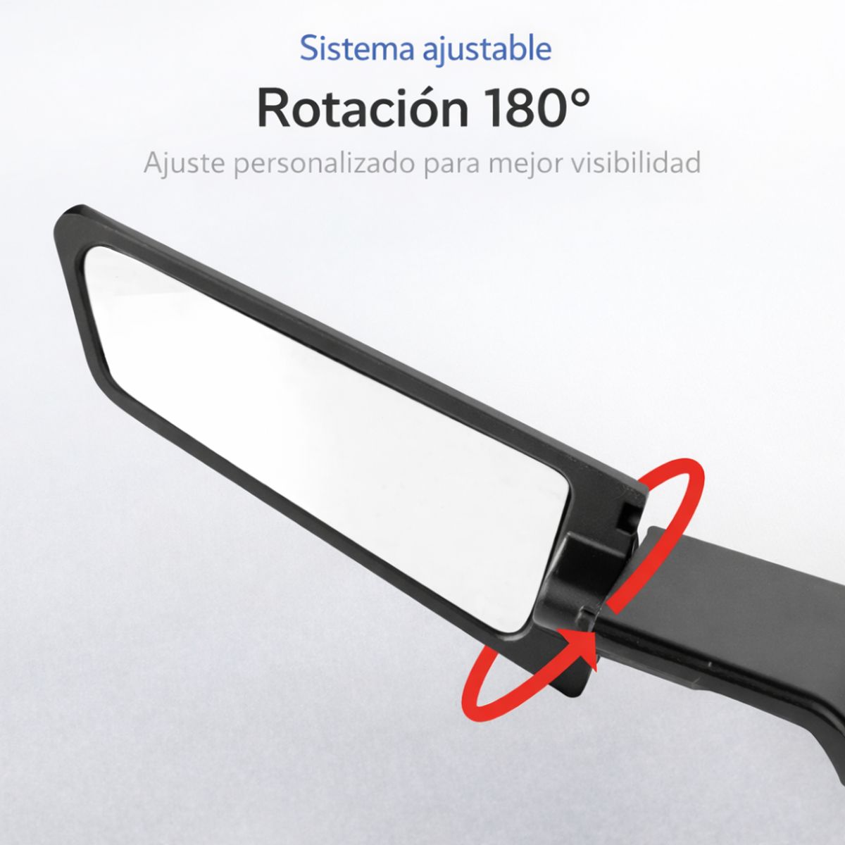 TECNOHOGAR JS - Espejo Retrovisor Tipo Alerón Deportivo Universal Para Moto Naked