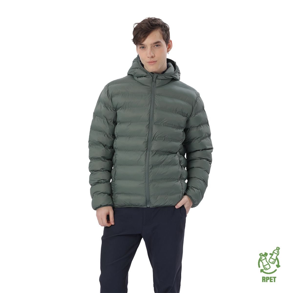 TOTTO - Chaqueta Acolchada para Hombre Colormen Pro Totto Verde