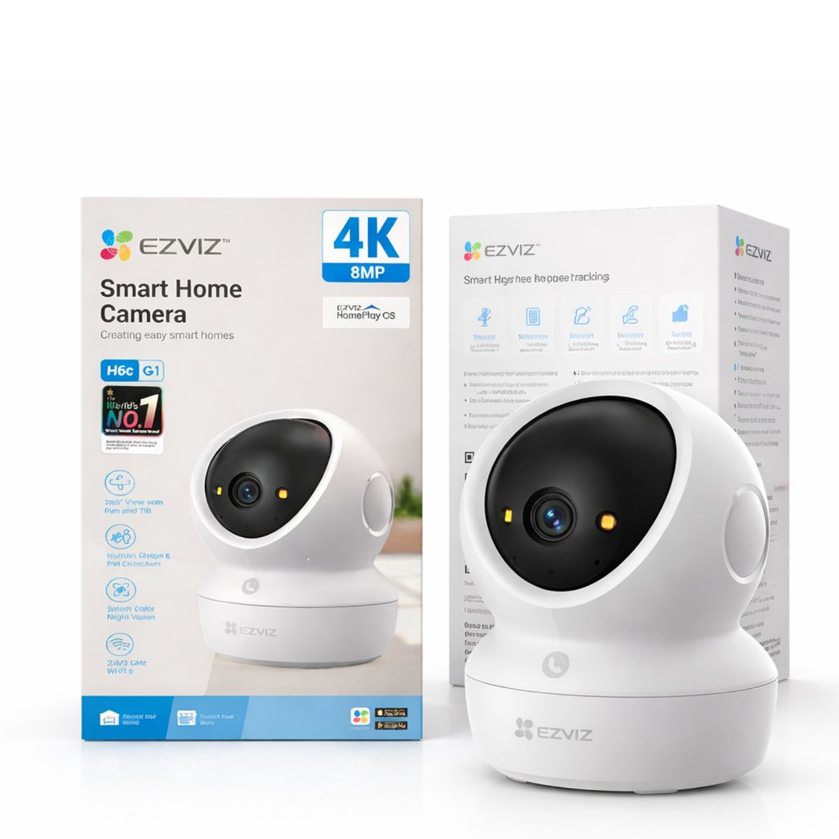EZVIZ - Cámara de Seguridad Wifi Robótica EZVIZ H6C G1 4K Blanco