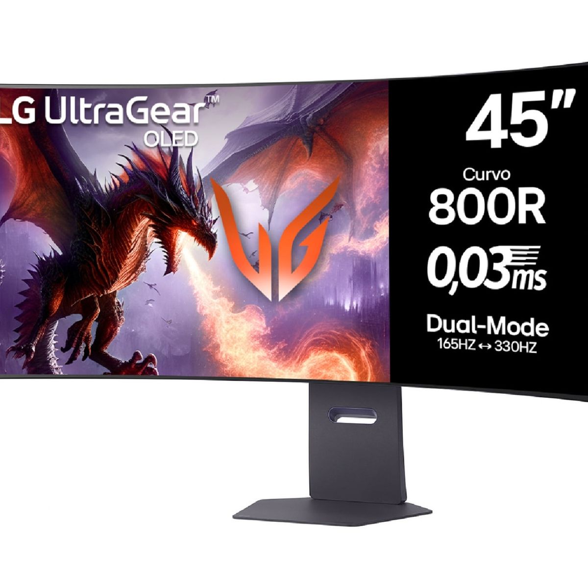 LG - Monitor Gamer LG UltraGear 45 OLED 5K2K 165Hz 003ms 45GX950A‑BAWP
