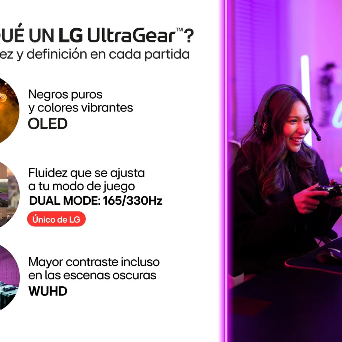 LG - Monitor Gamer LG UltraGear 45 OLED 5K2K 165Hz 003ms 45GX950A‑BAWP