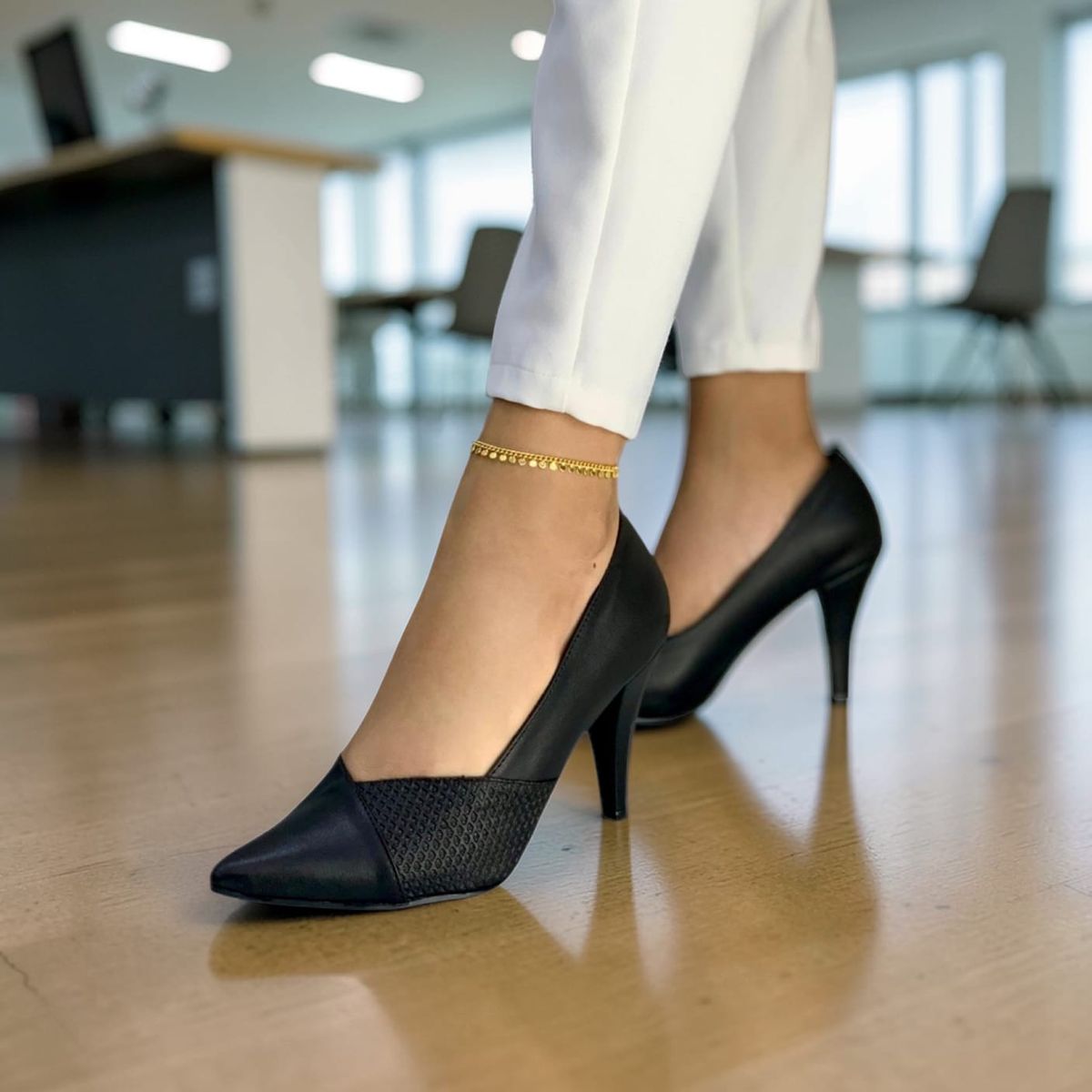 EVEGONZ - Tacones para Mujer Negro Tacon Aguja