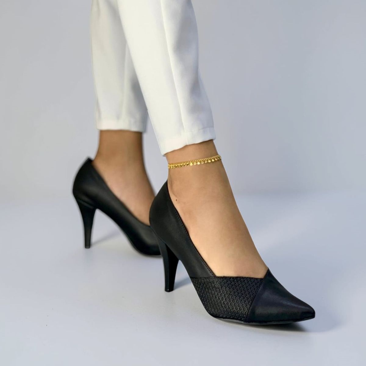 EVEGONZ - Tacones para Mujer Negro Tacon Aguja