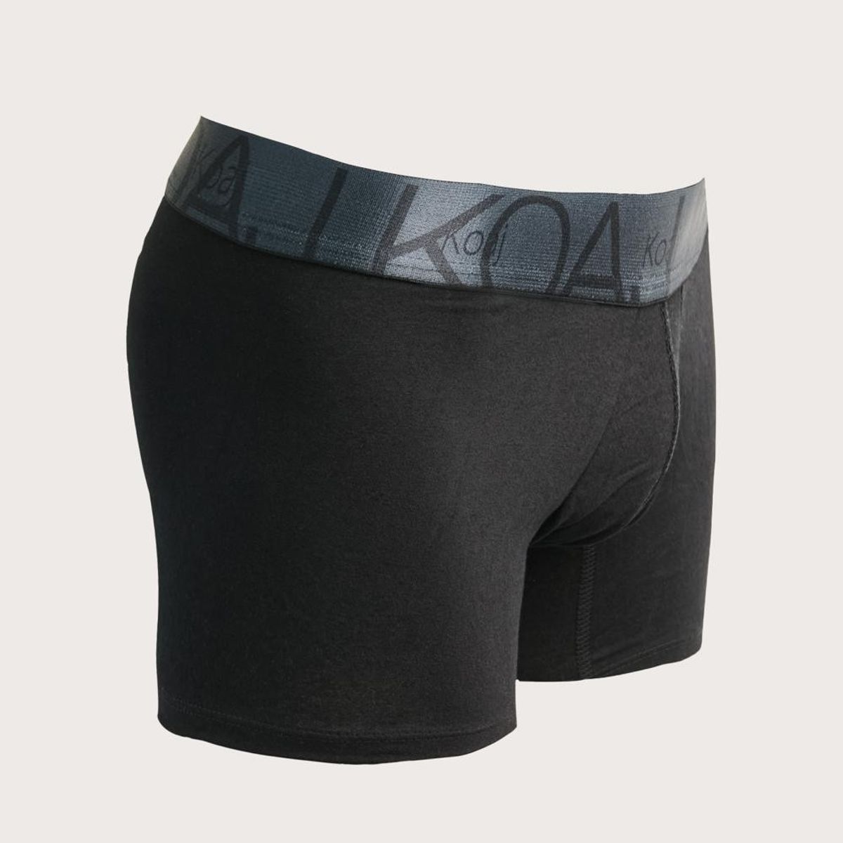 KOAJ - KOAJ Bóxer negro trunk-corto para hombre, elaborado en tela de HOMBRE