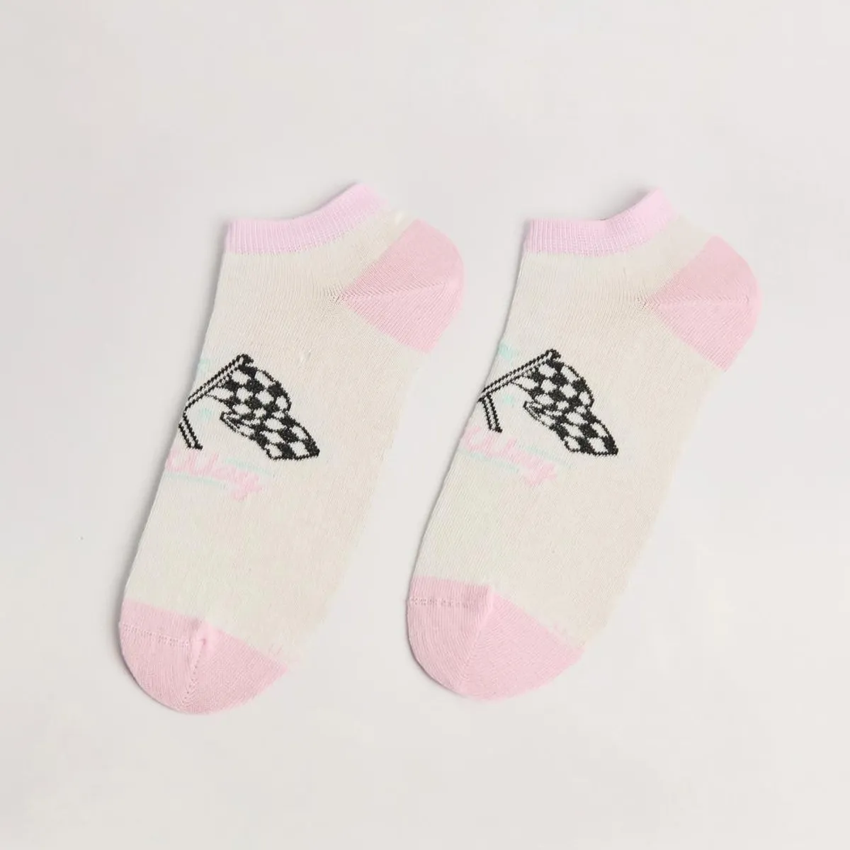 KOAJ - KOAJ Medias unicolores tobilleras con diseño racer y contra Mujer