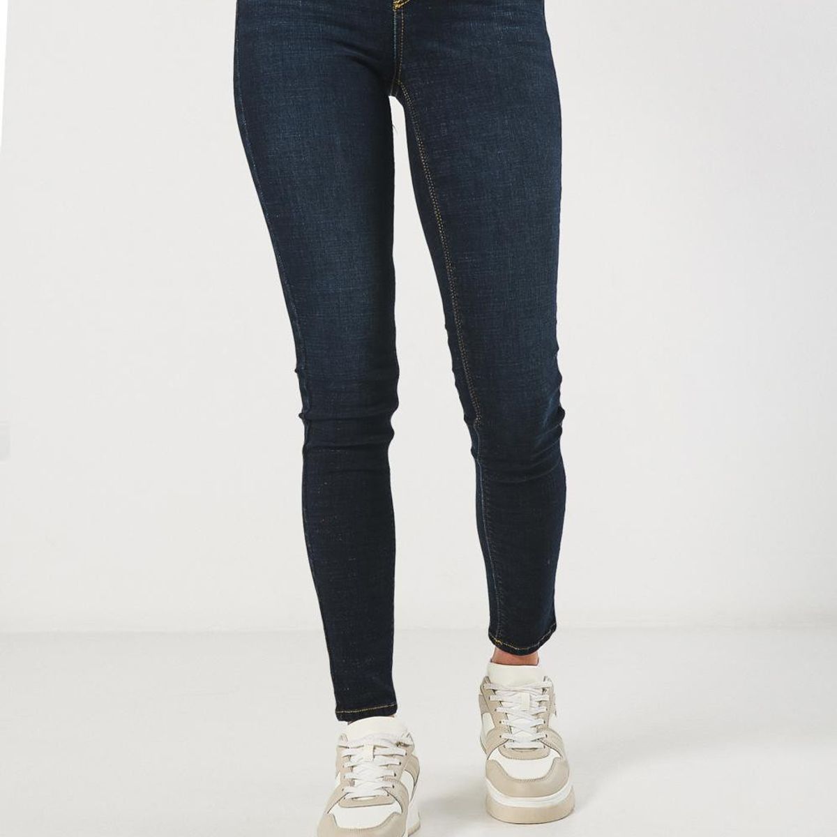 KOAJ - KOAJ Jean azul jegging ajustado con tiro súper alto y bolsi Mujer