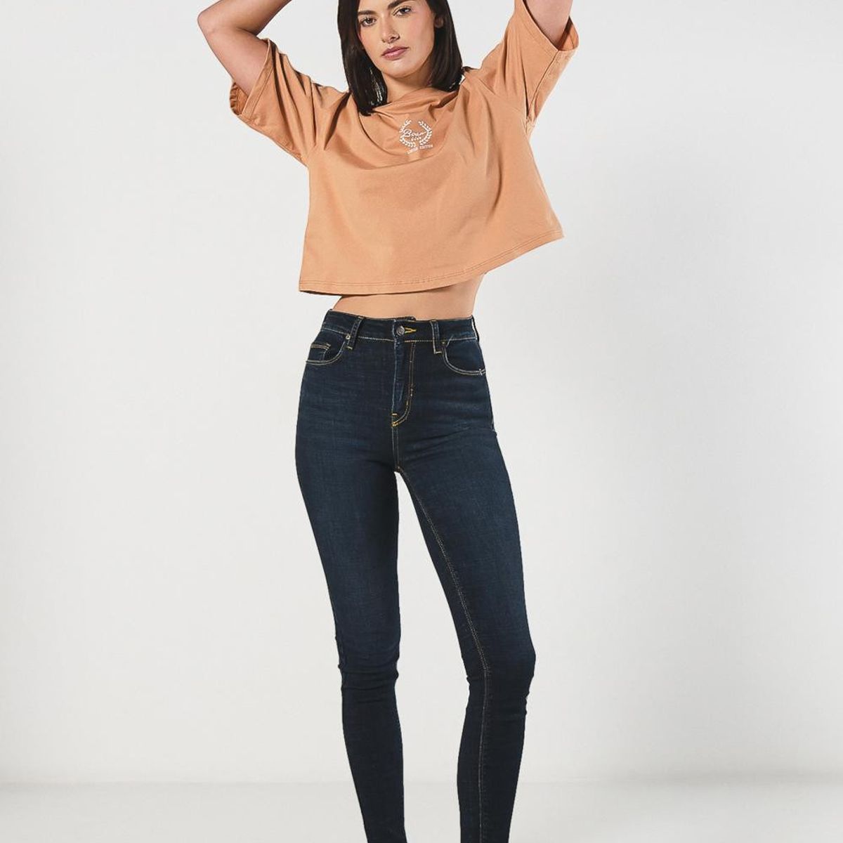 KOAJ - KOAJ Jean azul jegging ajustado con tiro súper alto y bolsi Mujer