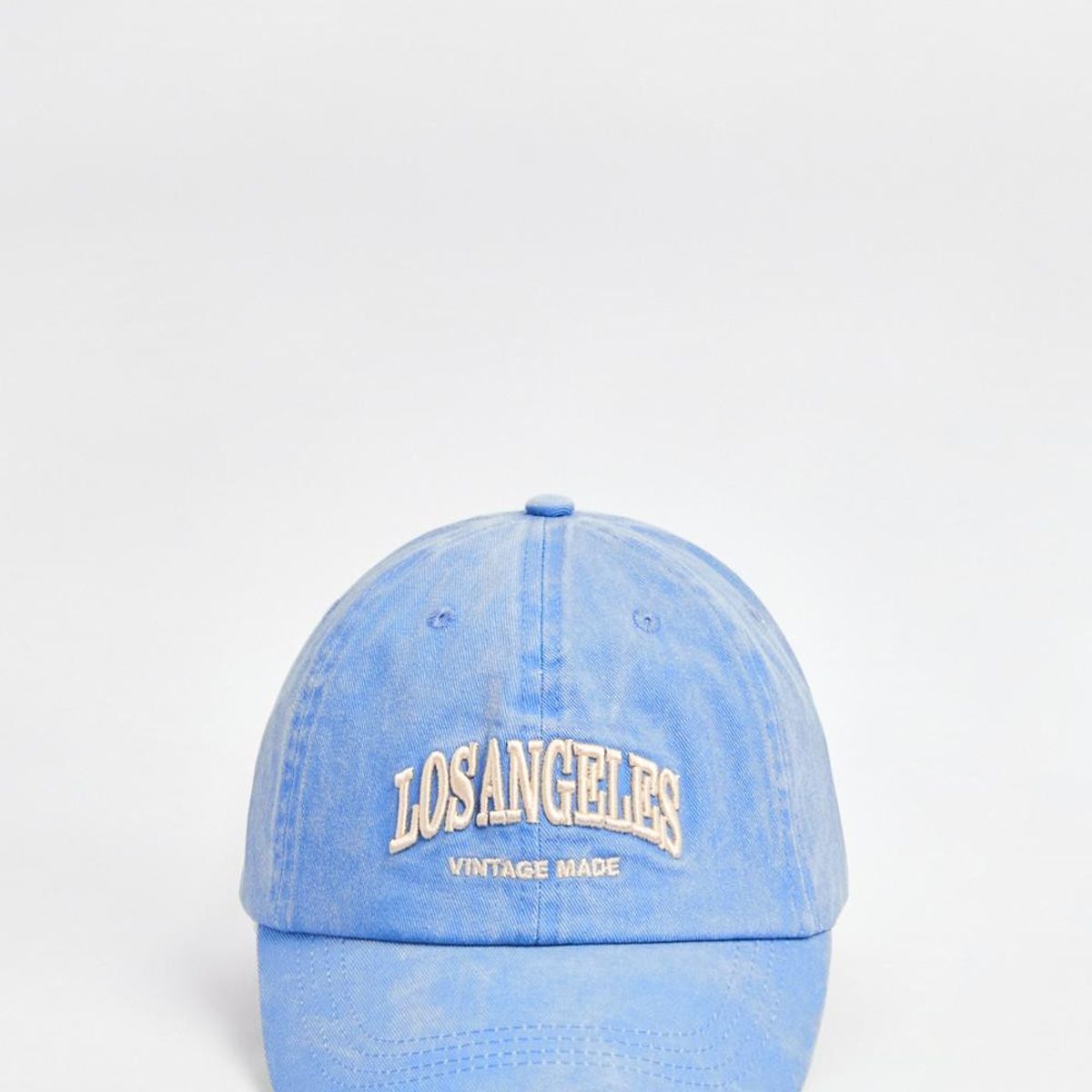 KOAJ - KOAJ Cachucha azul teñida beisbolera con diseño college Mujer