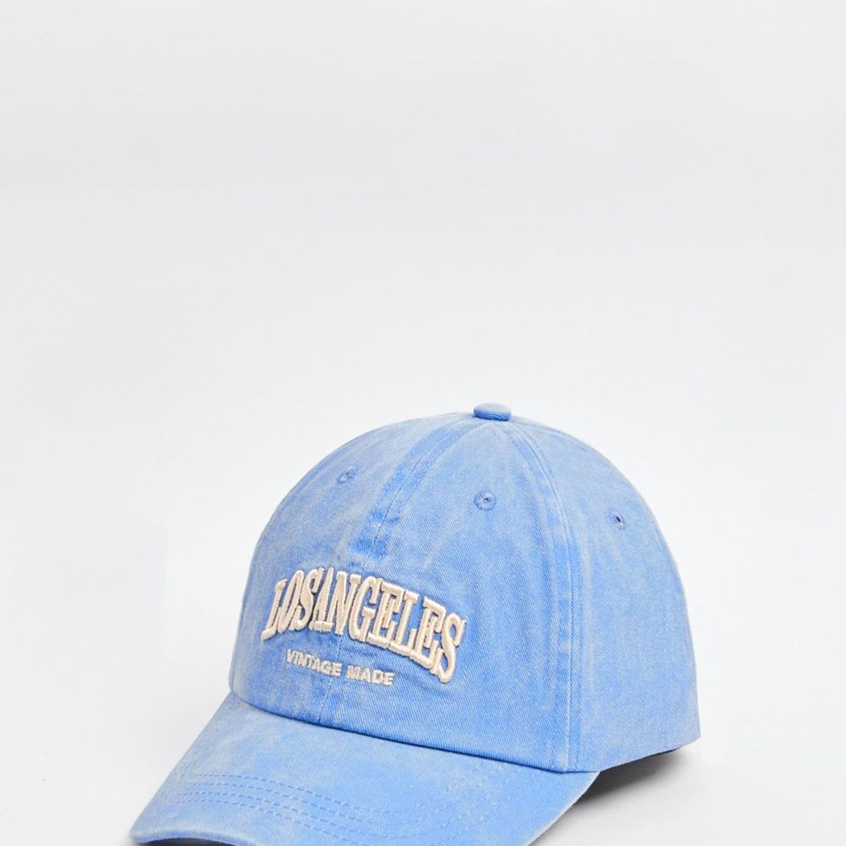 KOAJ - KOAJ Cachucha azul teñida beisbolera con diseño college Mujer