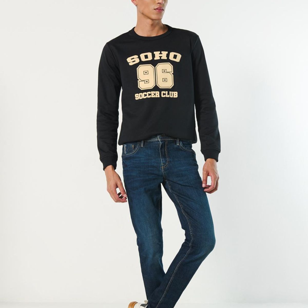 KOAJ - KOAJ Jean skinny tiro bajo azul oscuro ajustado con 5 bolsi Hombre