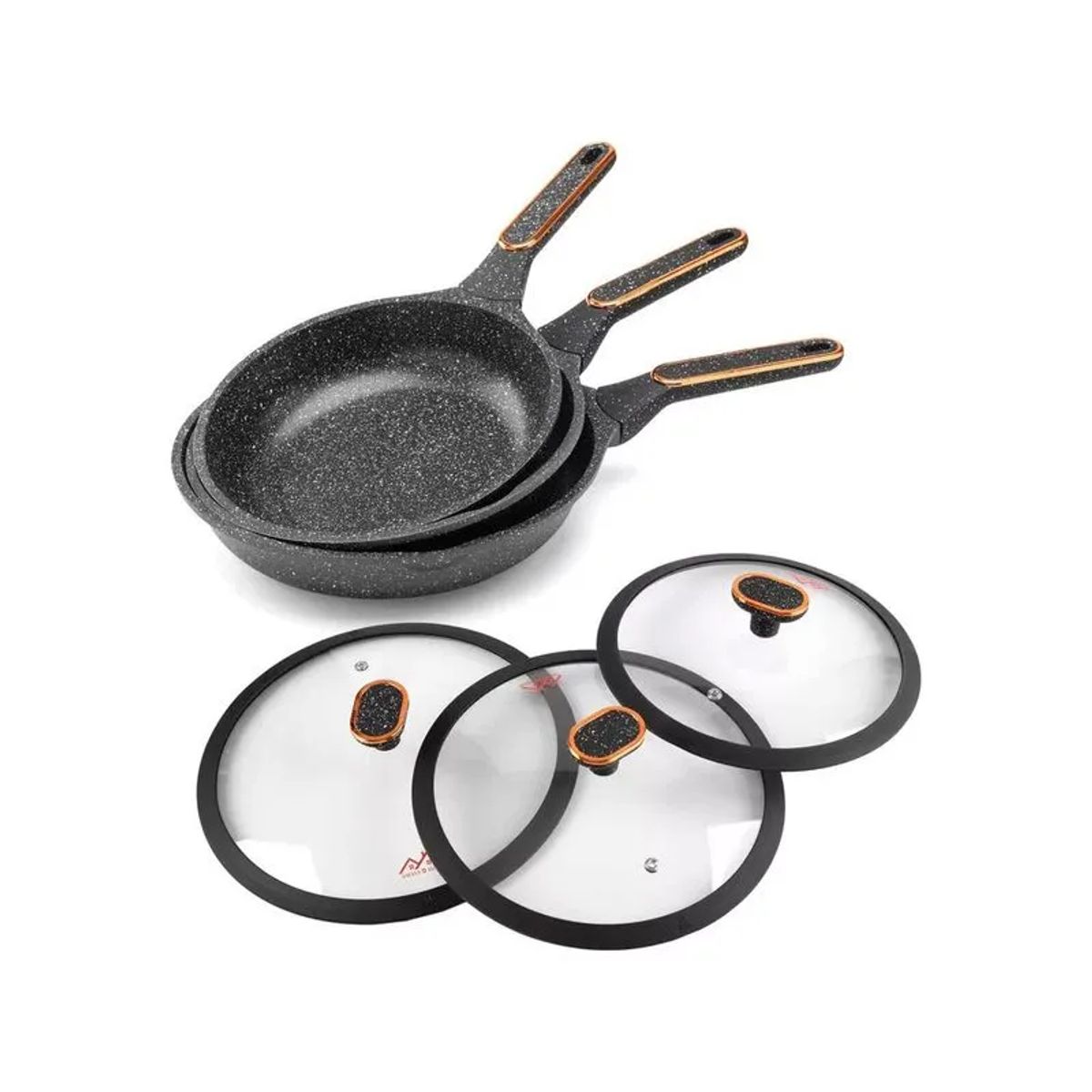 SWISSHOME - Set X3 Sarten Mármol Antiadherente