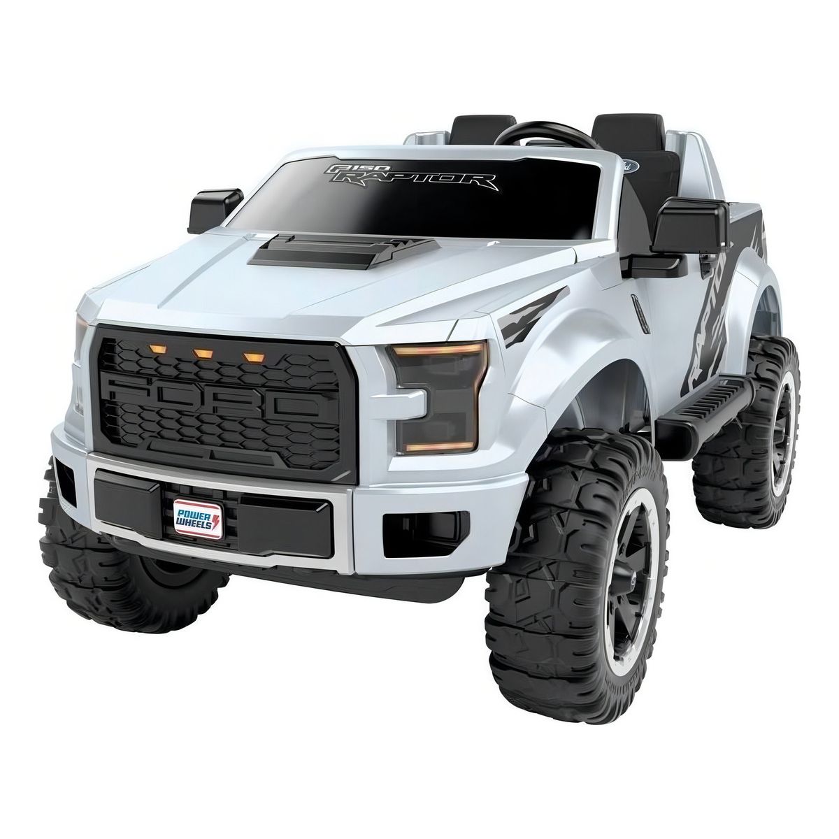 FORD - Auto Eléctrico Power Wheels Ford Plateado 12v 2 Plazas Con Baúl Y Sonidos