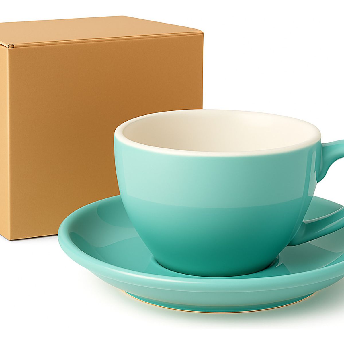 BIGCENTER - Set Pocillo Y Plato Azul 330ml