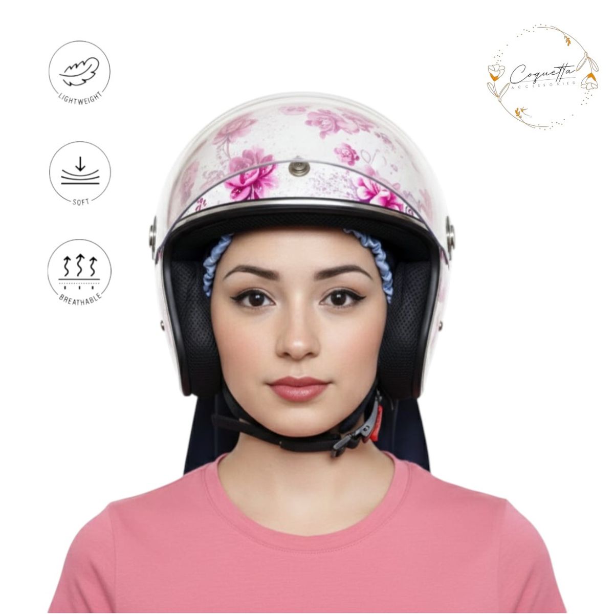 GENERICO - Gorro Para Moto Doble Faz Satín Licrado Antifrizz Color Azul