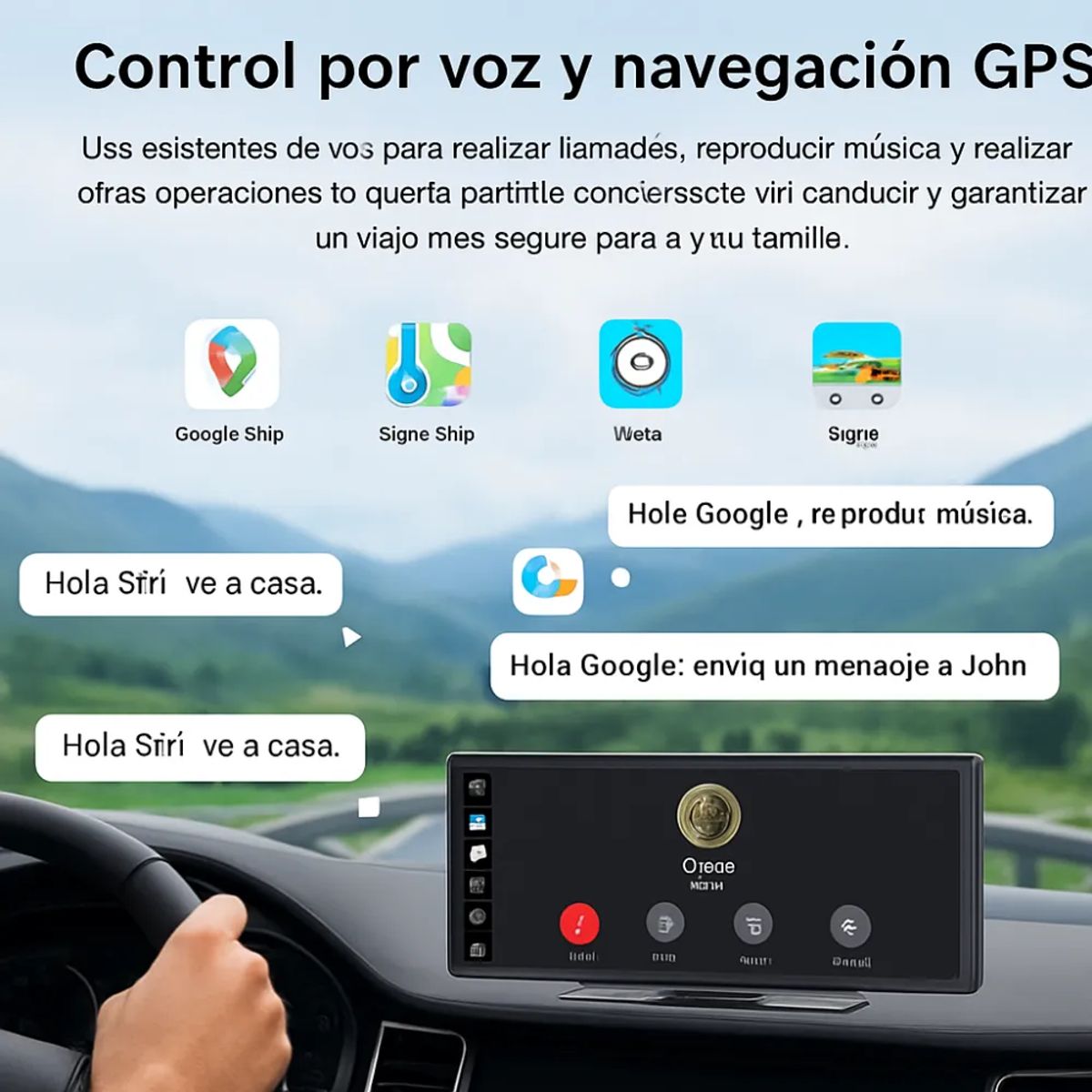 TECNOHOGAR JS - Radio Pantalla Carro Car Play 10 Pulgadas Cámara Trasera Hd Negro