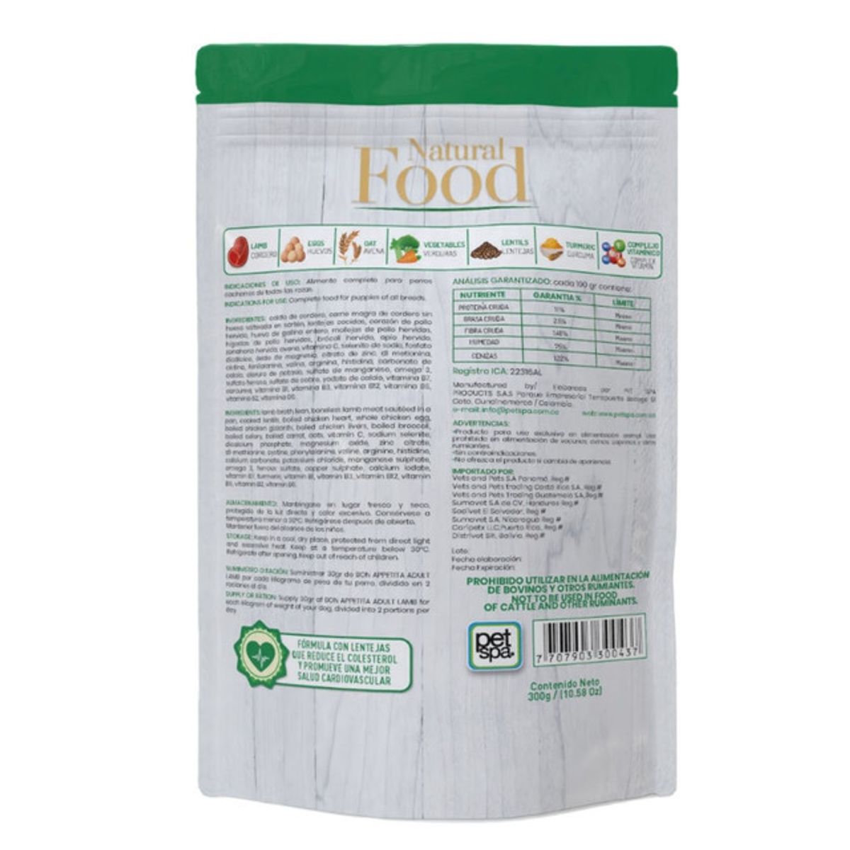 PET SPA - Alimento Para Perro Bon Appetita Adulto Cordero x 300 g