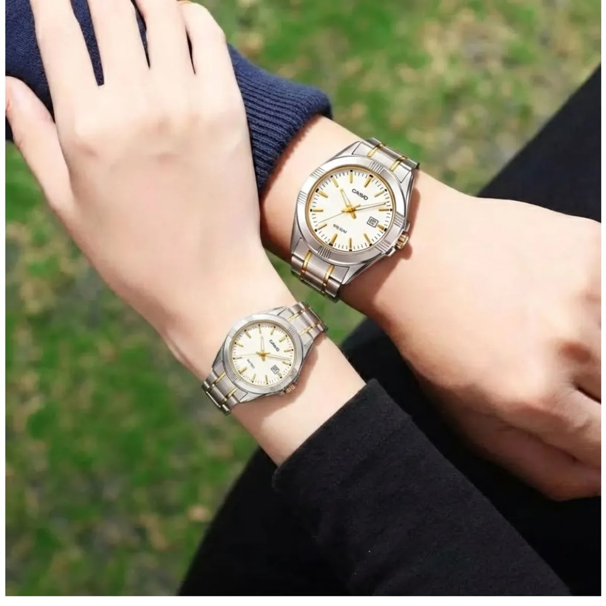 CASIO - Reloj Casio En Pareja Modelo 1308SG-7A Diseño Elegante