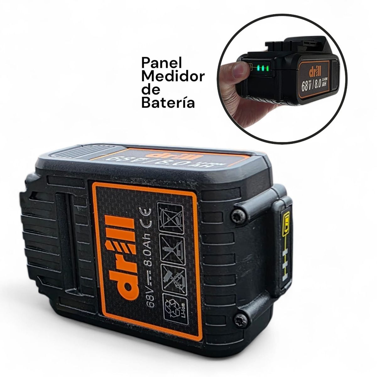 PROTOOL - Taladro Inalámbrico 68v Percutor Drill 3000rpm 8ah Brushless 110v 50hz60hz