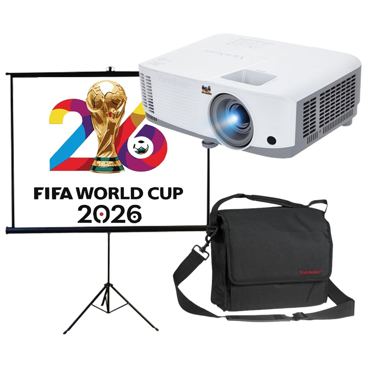 VIEWSONIC - Video Proyector Pa503w 4000 Lúmenes con Morral Viewsonic y Telon