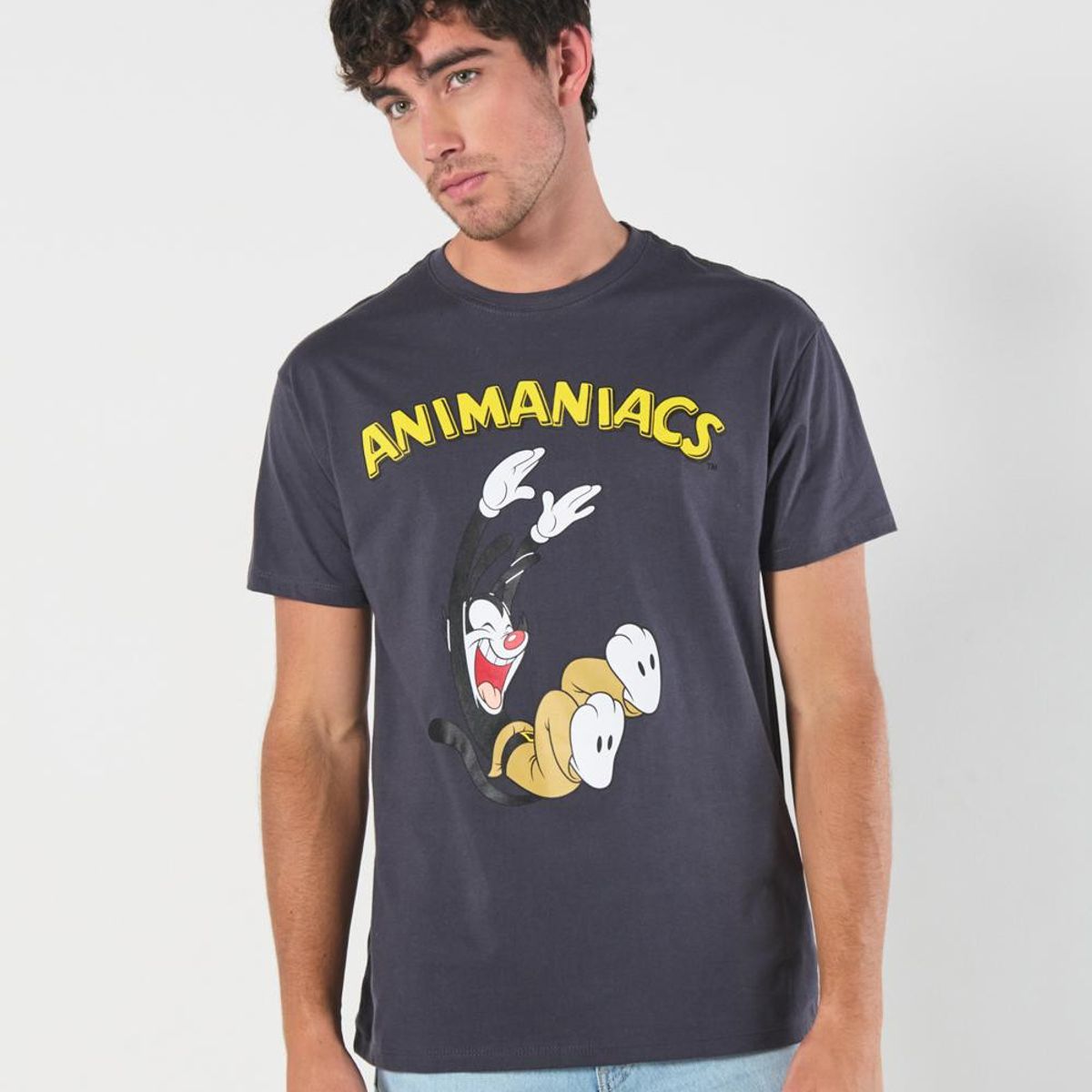 KOAJ - KOAJ Camiseta de Animaniacs gris intensa con manga corta Hombre