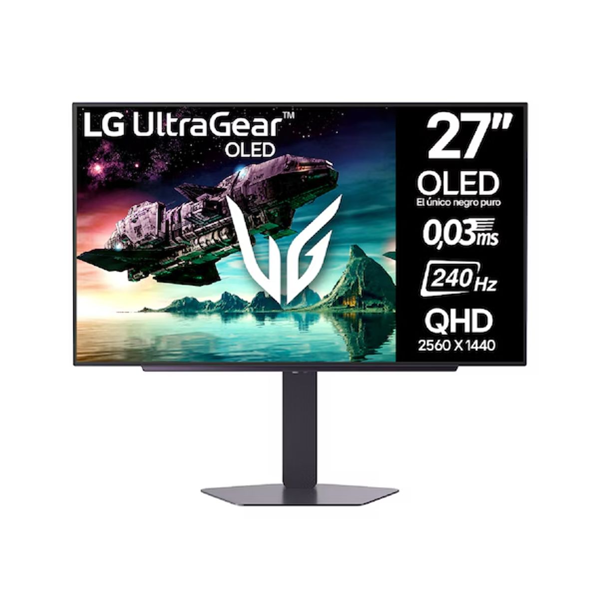 LG - Monitor Gamer LG UltraGear 27” OLED QHD 240Hz 003ms 27GX704A-BAWP