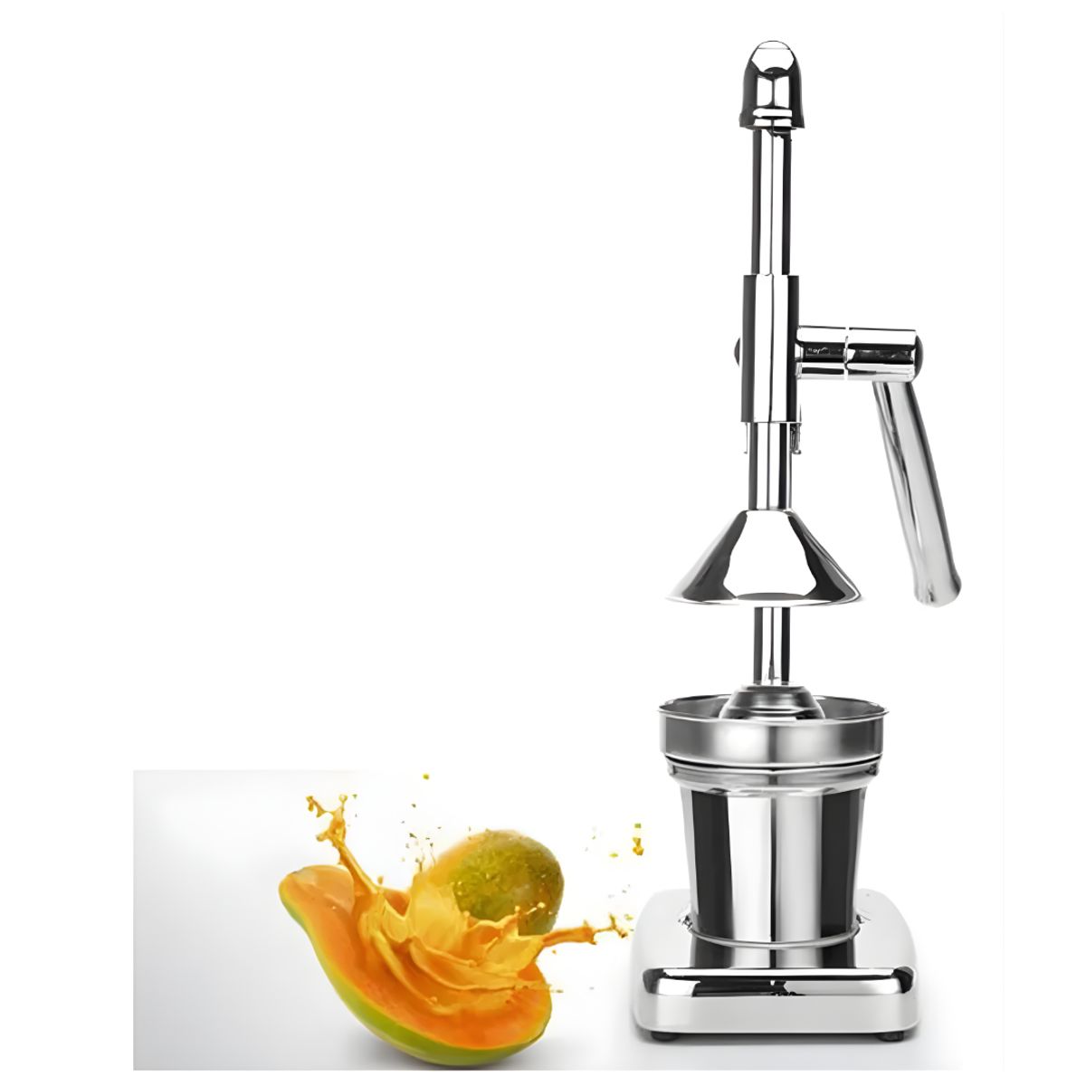 GENERICO - Exprimidor Manual De Frutas Naranjas Y Limones Metálico Acero Inoxidable