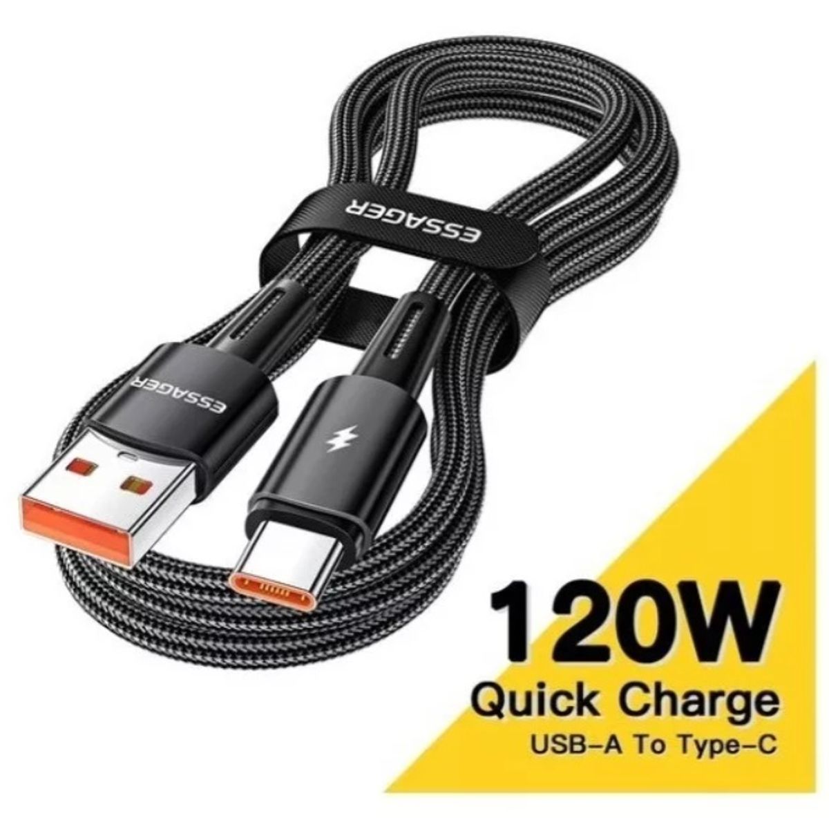 GENERICO - Cable USB a USB-C Essager 120w Carga Rápida 1m Para Xiaomi Redmi Poco
