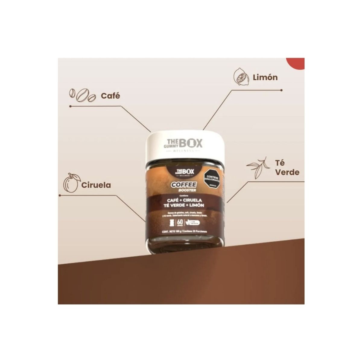 THE GUMMY BOX - Gomitas Coffee Booster 60 Und Energía Natural Antioxidante