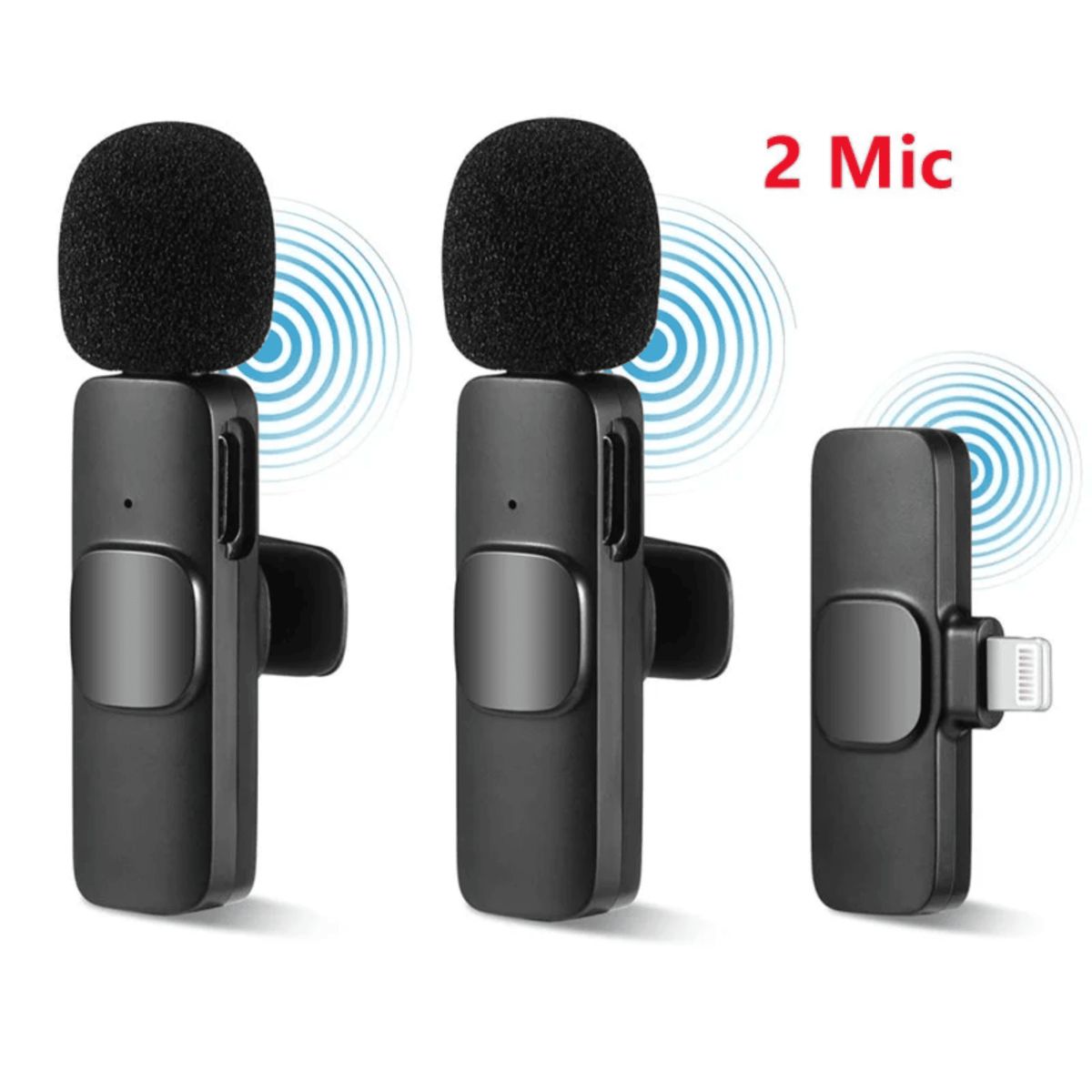 K9 - 2 Micrófonos De Solapa Inalámbrico Android IOS Alta Definicion Audio K9 Pro