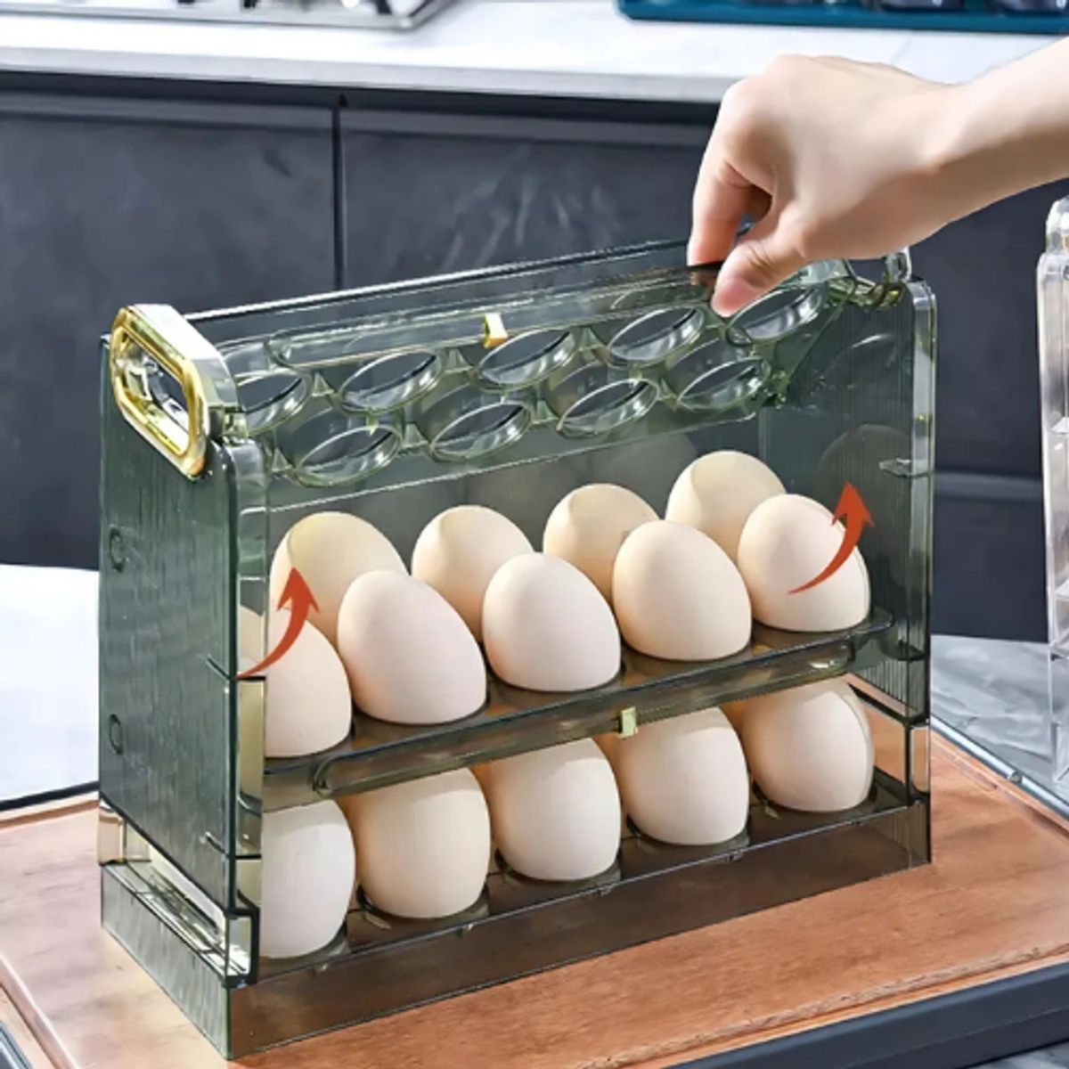 GENERICO - ORGANIZADOR DE HUEVOS 3 NIVELES