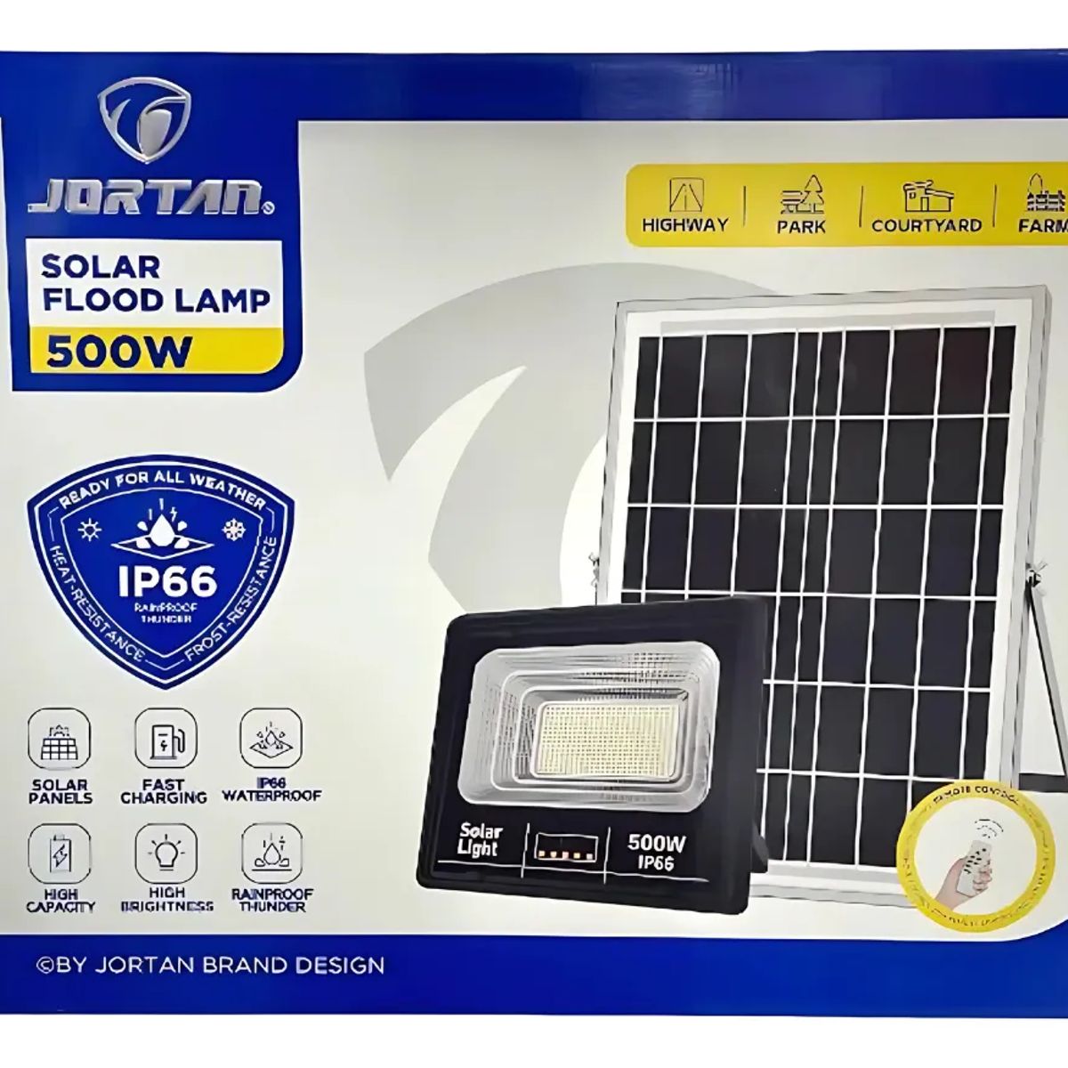 GENERICO - Reflector Panel Solar Led 500w Alta Potencia Exterior
