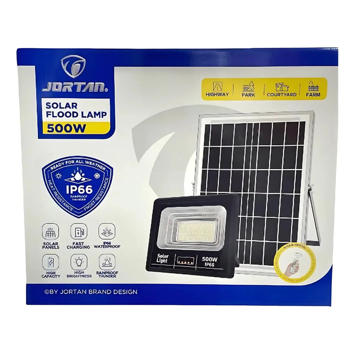 GENERICO - Reflector Panel Solar Led 500w Alta Potencia Exterior
