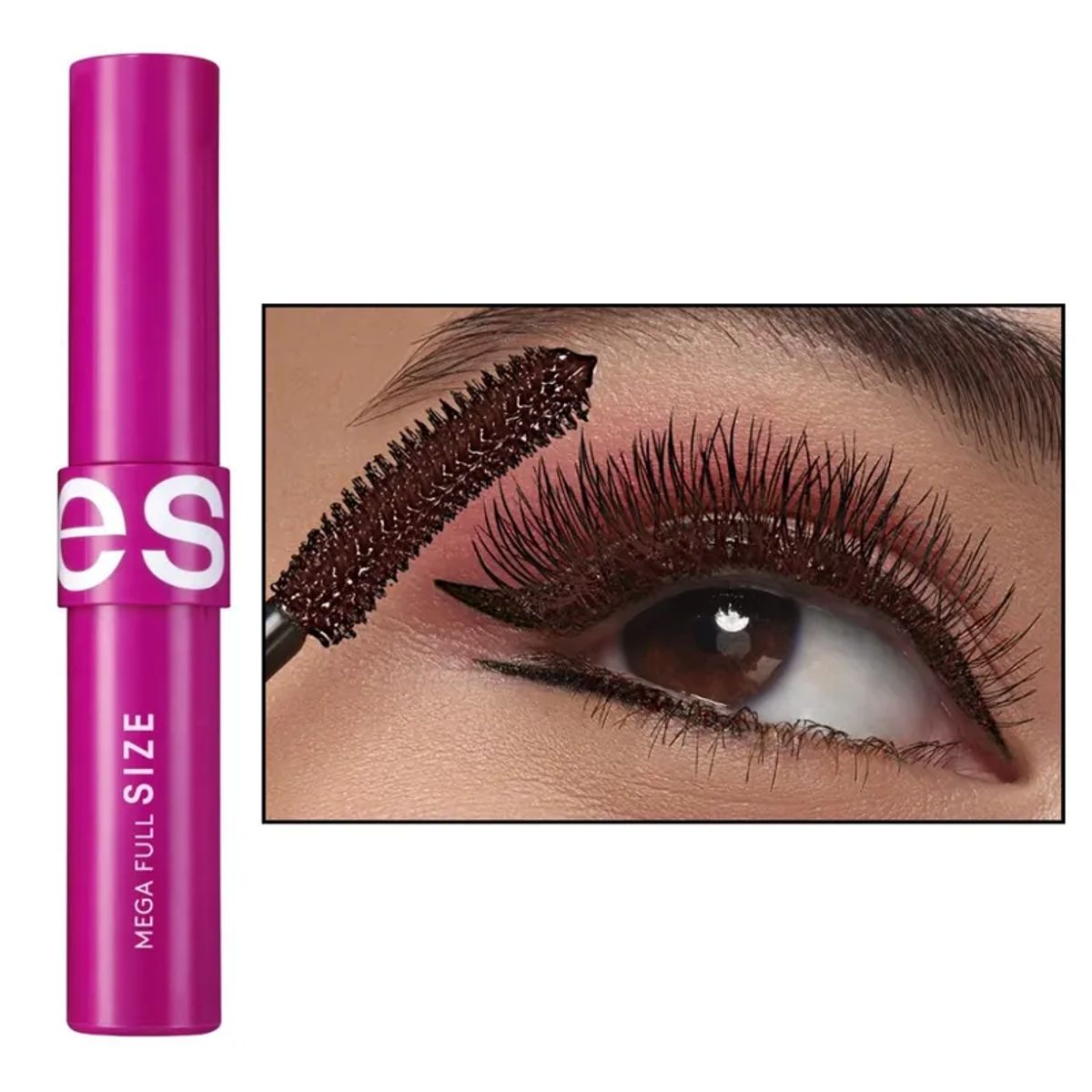 ESIKA - Mega Full Size Máscara de Pestañas a Prueba de Agua MARRON