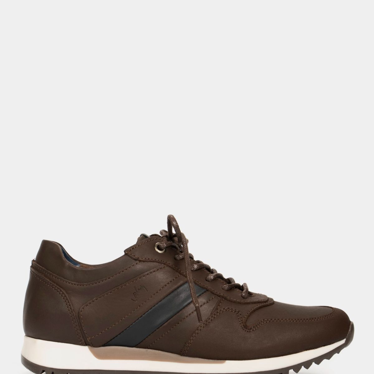 VELEZ - Vélez Tenis Romeo De Cuero Para Hombre Efecto Envejecido Cafe
