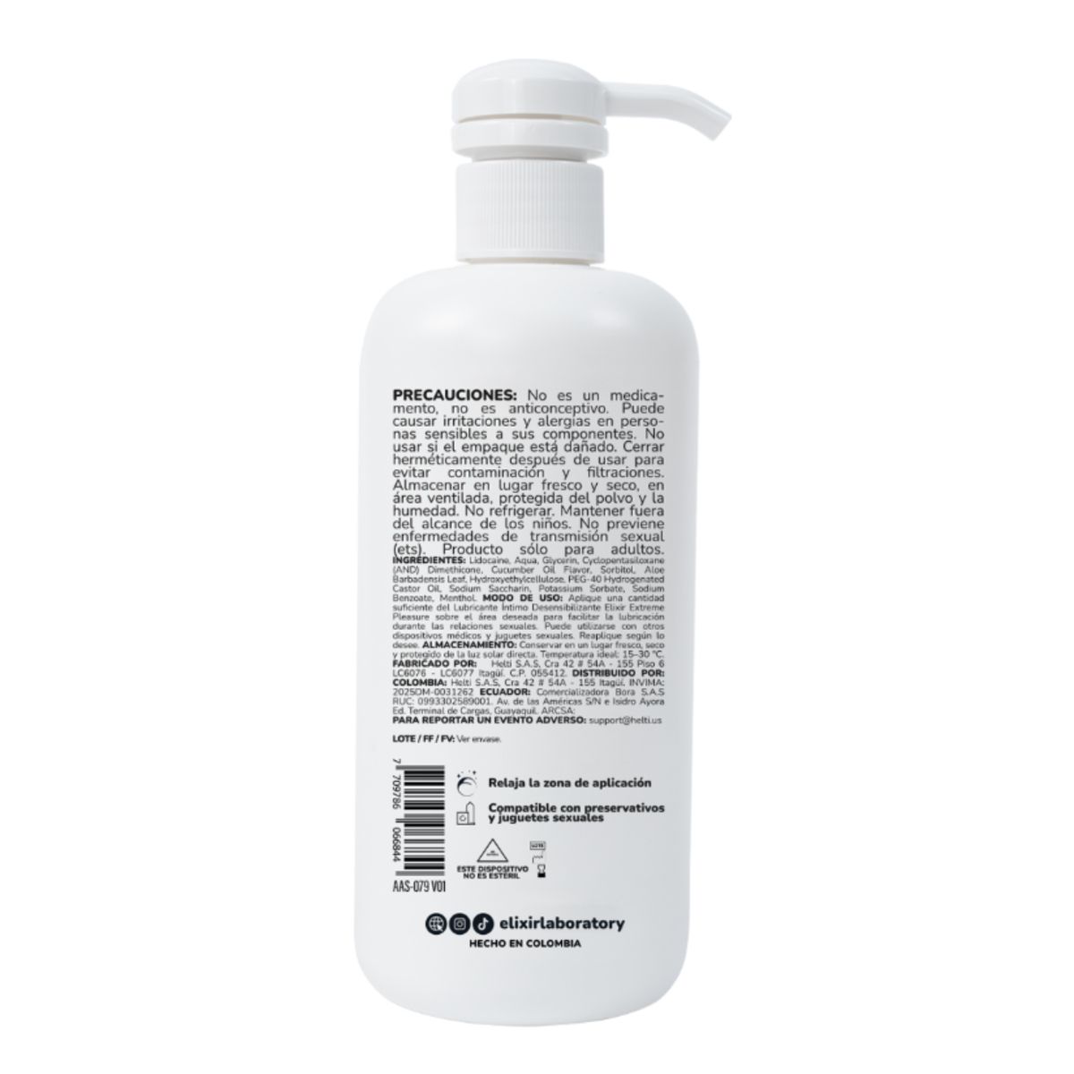 GENERICO - Lubricante Íntimo Anal Anesty Desensibilizante x 500 Ml