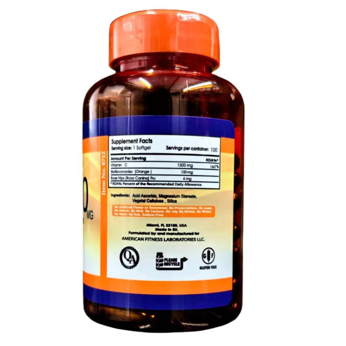 SILVER - VITAMINA C WITH ROSE HIPS X 100 CAPSULAS BLANDAS/ SILVER