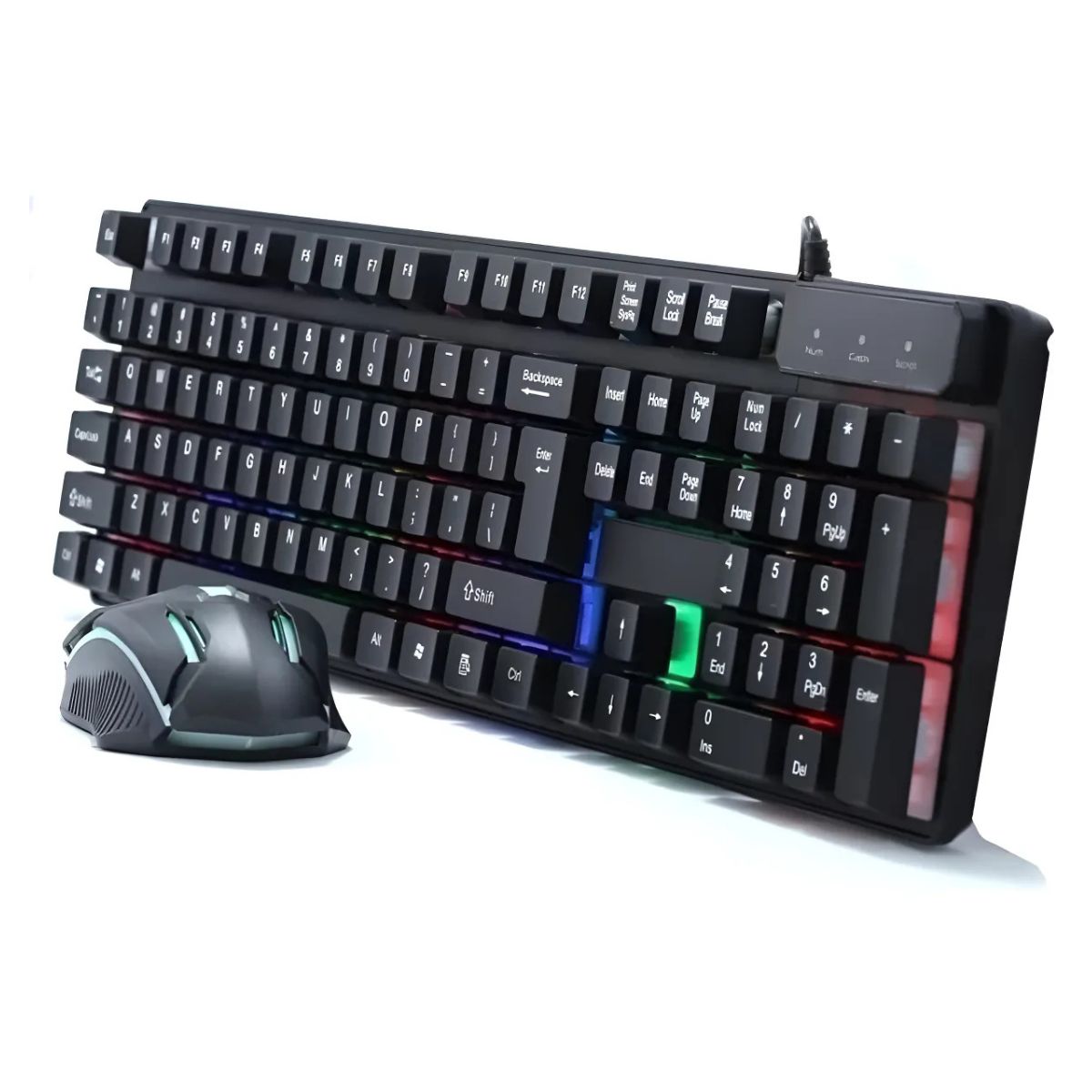 SEISA - Combo mouse y teclado retoiluminado gamer seisa CMK-188