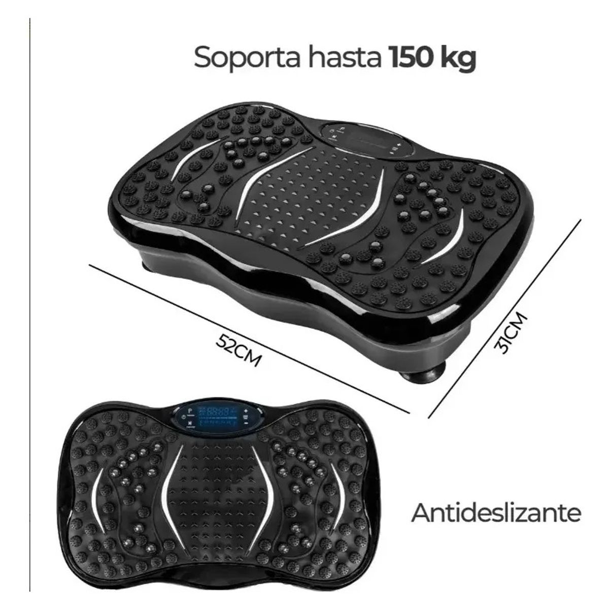 GENERICO - Plataforma Vibratoria Fitness Con Bandas Control Remoto Segun Disponibilidad
